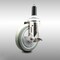 Service Caster 5 Inch 316SS Gray Polyurethane Swivel 1-1/8 Inch Expanding Stem Caster Brake SCC-SS316EX20S514-PPUB-TLB-118 - alternate 1